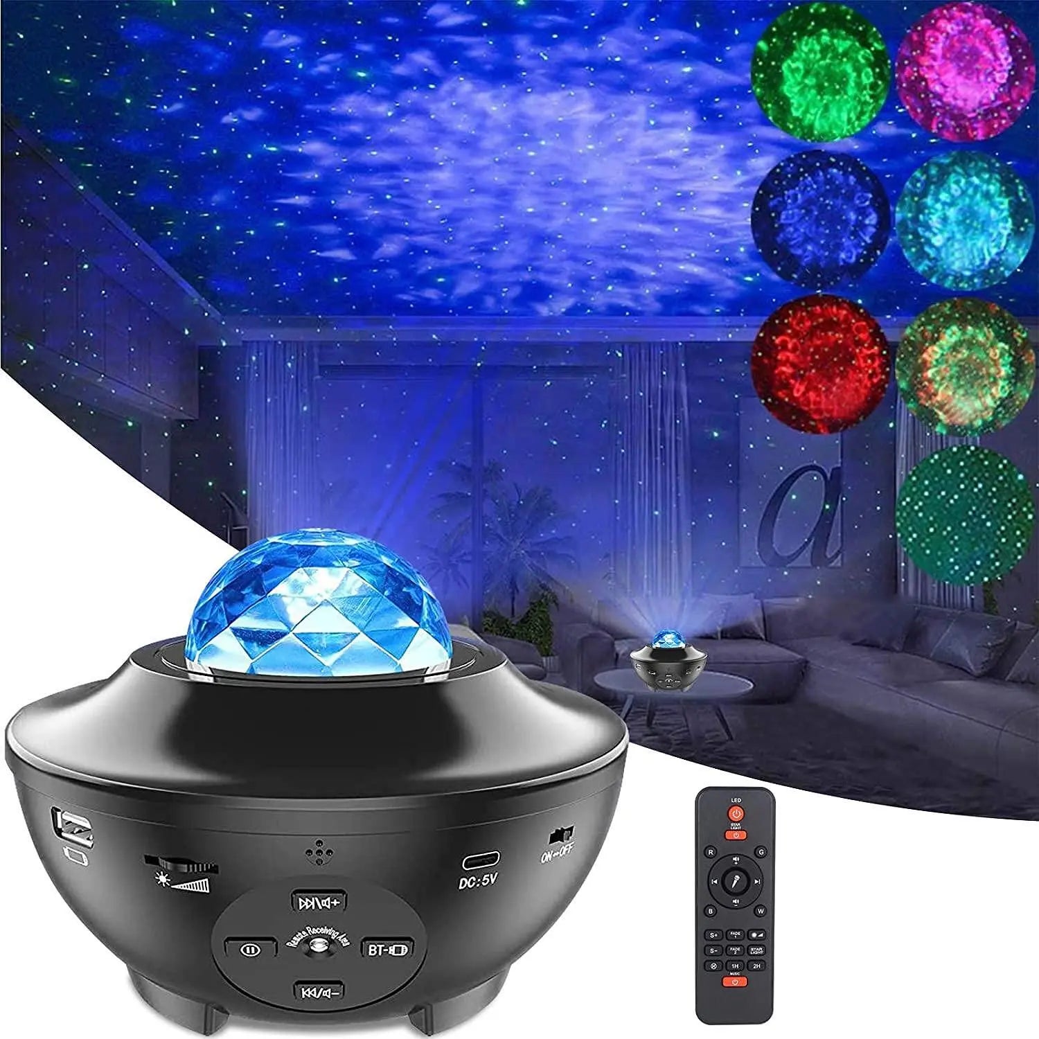 LED Galaxy Star Projector with Bluetooth Speaker Aventra Store