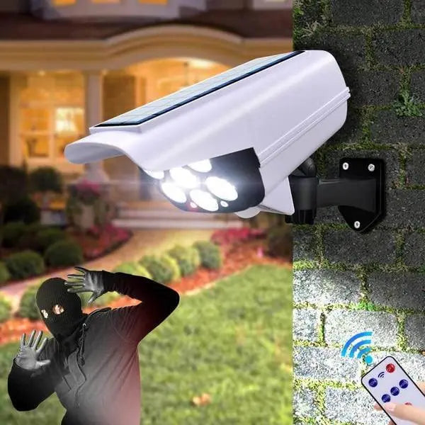 Solar-Powered LED Floodlight with Security Camera Design 180W Power 77LED Aventra Store