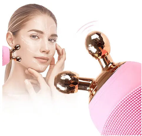 Facial massager with sound brush and rotating 3D balls Aventra Store