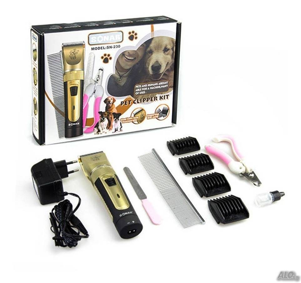 Машинка за подстригване на кучета и котки Sonar, Керамична + Ножица