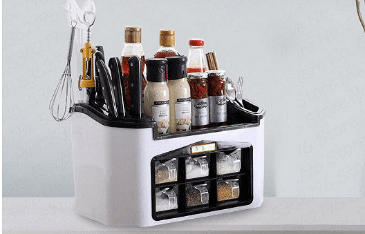 Многофункционална кутия органайзер за кухненски подправки и прибори, Универсална