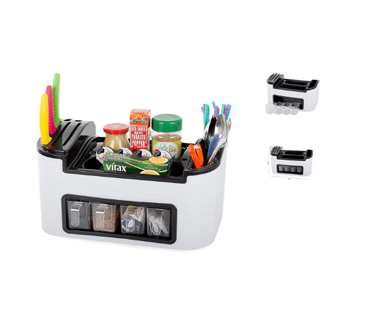 Многофункционална кутия органайзер за кухненски подправки и прибори, Универсална