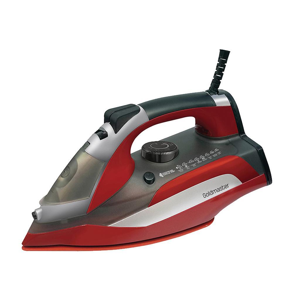 Powerful steam iron, GoldMaster, 3000W, Vertical ironing function, Ceramic coated plate Aventra Store