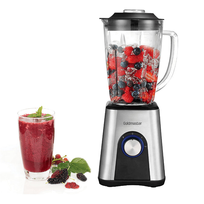 Настолен блендер, 1000W, 1800 ml стъклен буркан с везна, неръждаема стомана