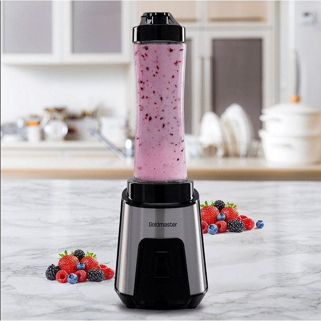 Personal Blender, Mixup, GoldMaster, Ice Crushing Function, Stainless Steel, 250W, 600ml Capacity Aventra Store