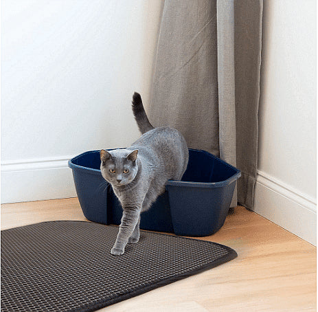 Постелка за тоалетна котешка, TriedThings, Сив, 50 x 40 cm