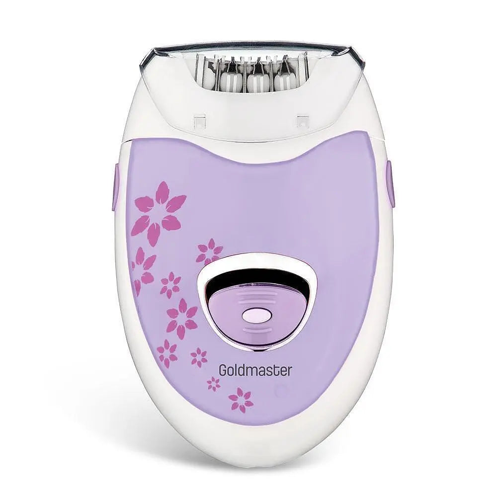Rechargeable epilator with 18 long tweezers, GoldMaster, 2in1, Normal and turbo speed, Purple Aventra Store