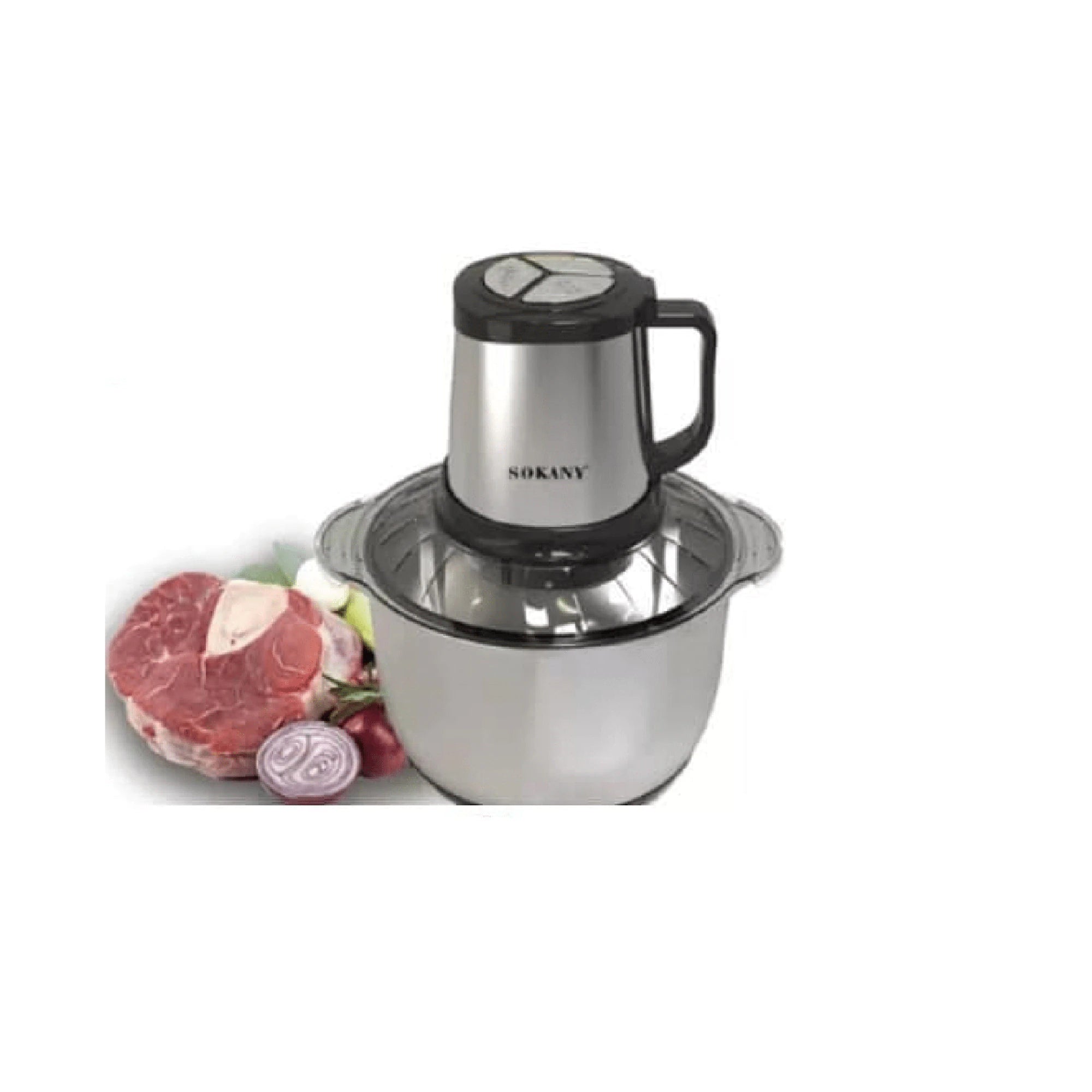 Професионален чопър SOKANY SK-7015, 800 W, 5 литра, черен/инокс