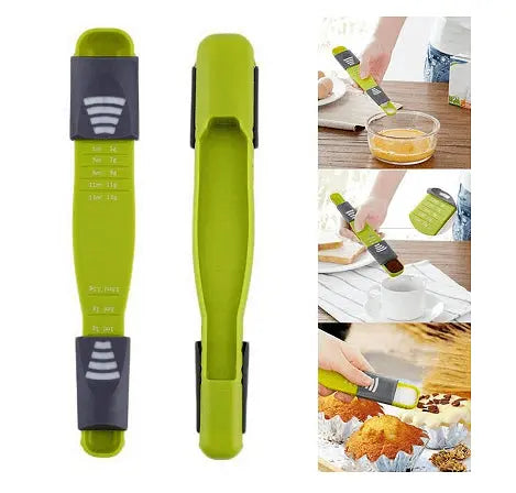 Adjustable kitchen measuring spoon 22 x 3,5 x 2 cm, Easy to use, Black Aventra Store