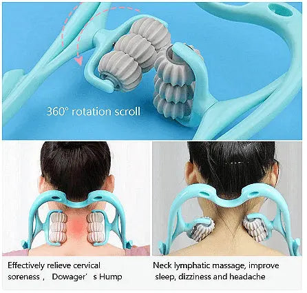 Neck Roller Massager, 6 360° Rotatable Massage Roller Balls Aventra Store