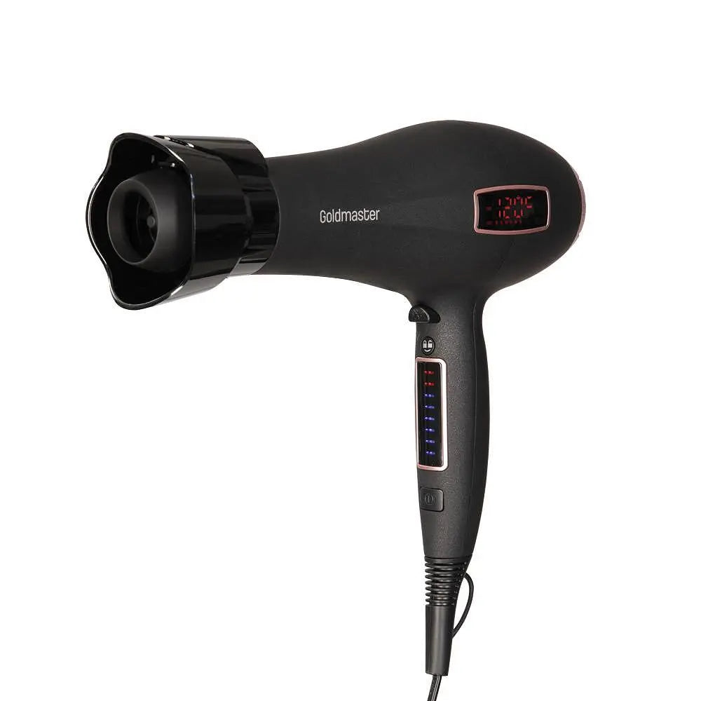 Hairdryer Revo, GoldMaster, 2200W, With touch screen on the handle, Overheating protection Aventra Store