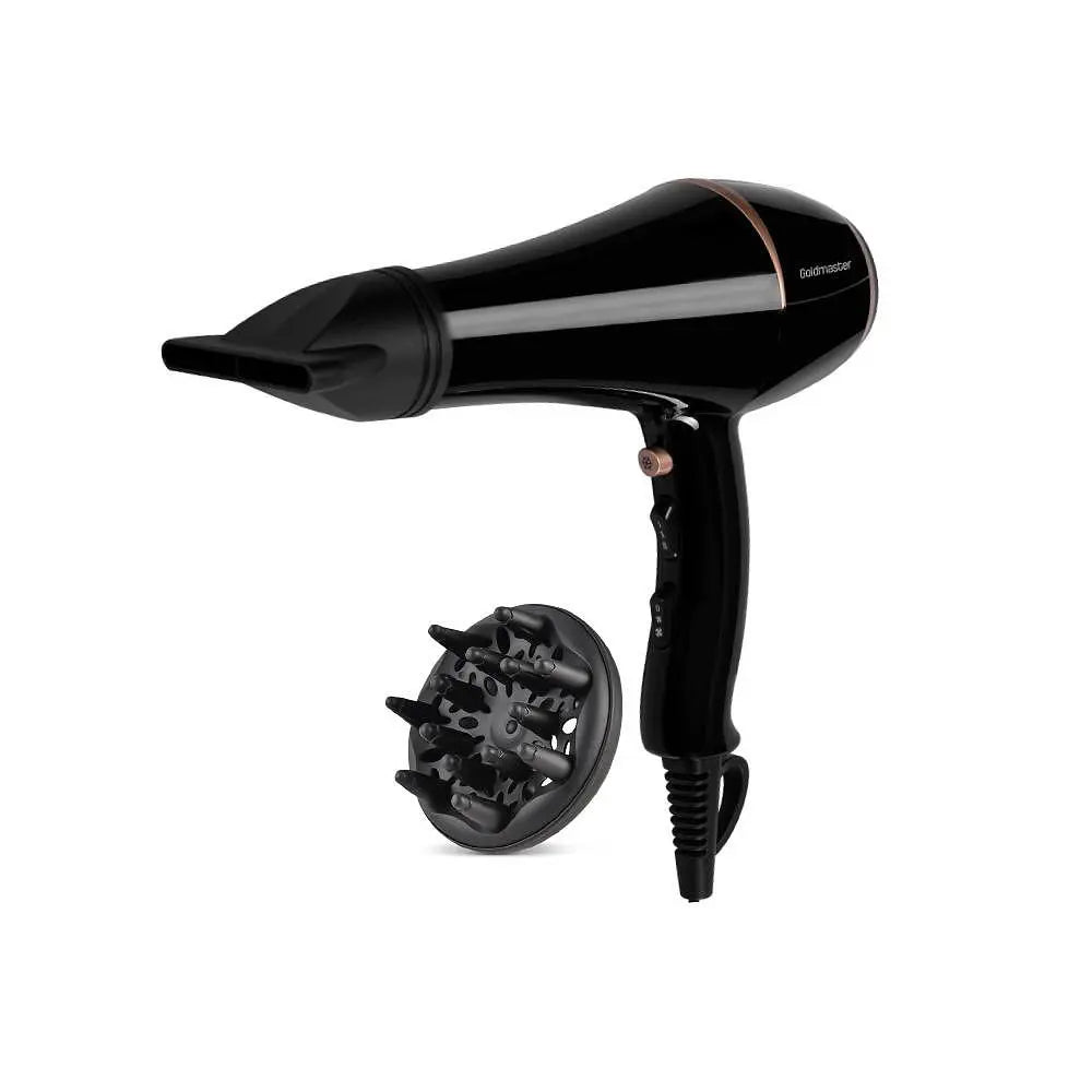 Large diffuser hair dryer Helen, GoldMaster, 2400W, 3 heat settings, Special nozzle Aventra Store