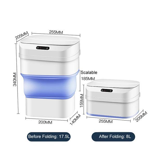 Сгъваем интелигентен кош със сензорен капак 17,5 л