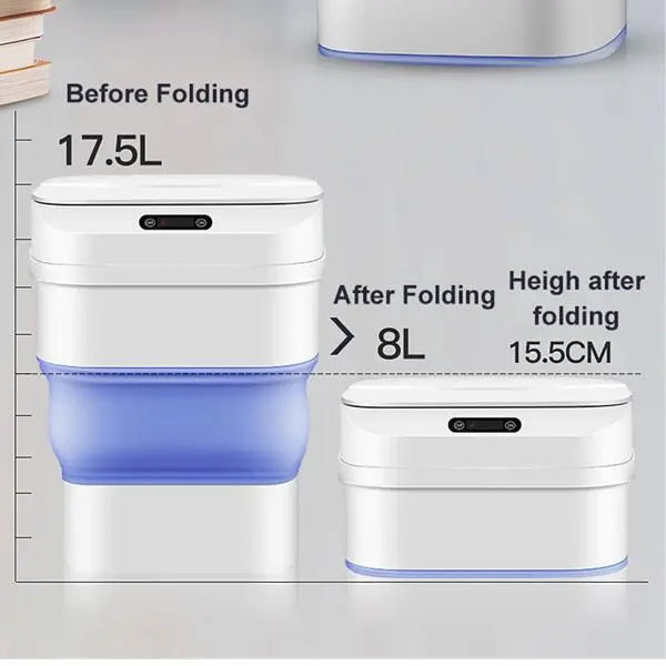 Foldable Smart Bin with Touch Lid 17.5L Aventra Store
