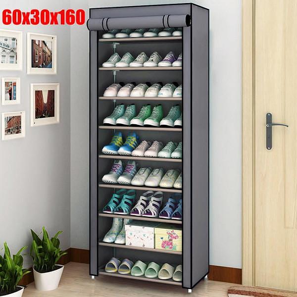 Shoe cabinet with 9 rows, waterproof, 160x60x30cm. Aventra Store