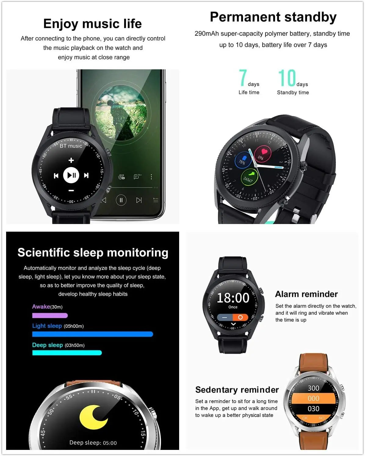 Smart Watch Lemfo G33 черен часовник с пулс и кръвно налягане Aventra Store