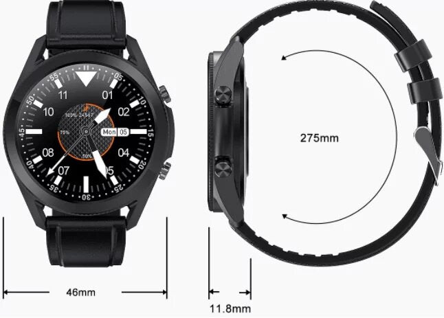 Smart Watch Lemfo G33 черен часовник с пулс и кръвно налягане