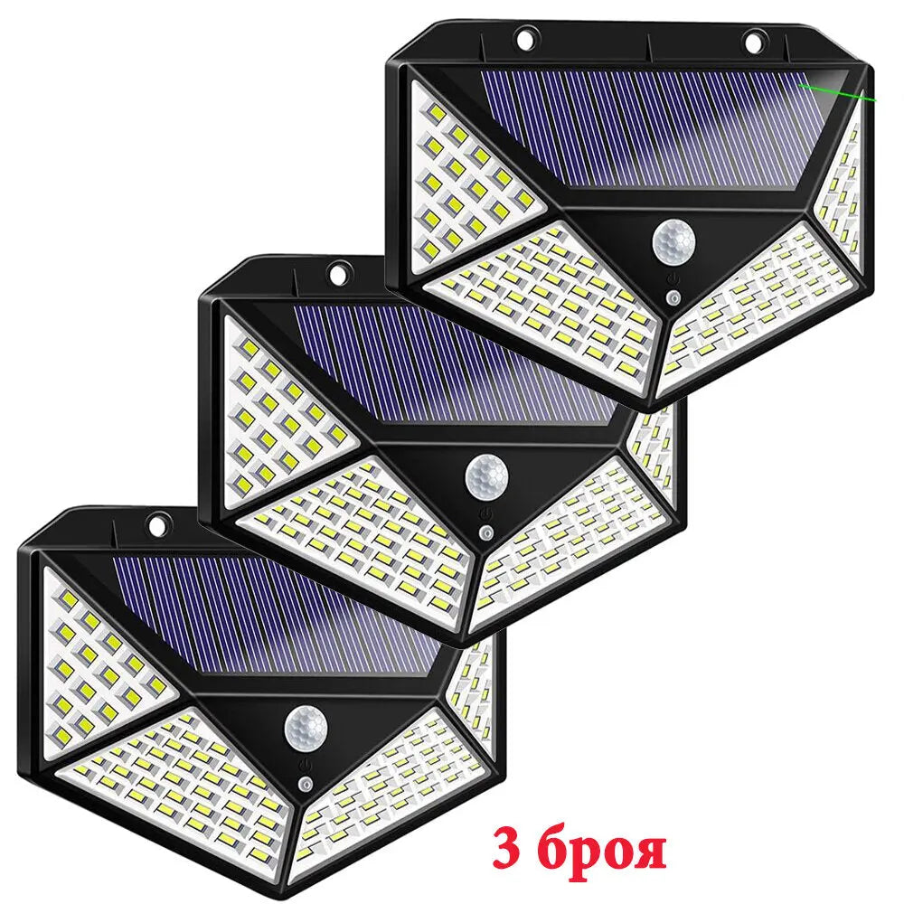3 pcs. Solar LED lamp with motion sensor 100LED 7W Aventra Store