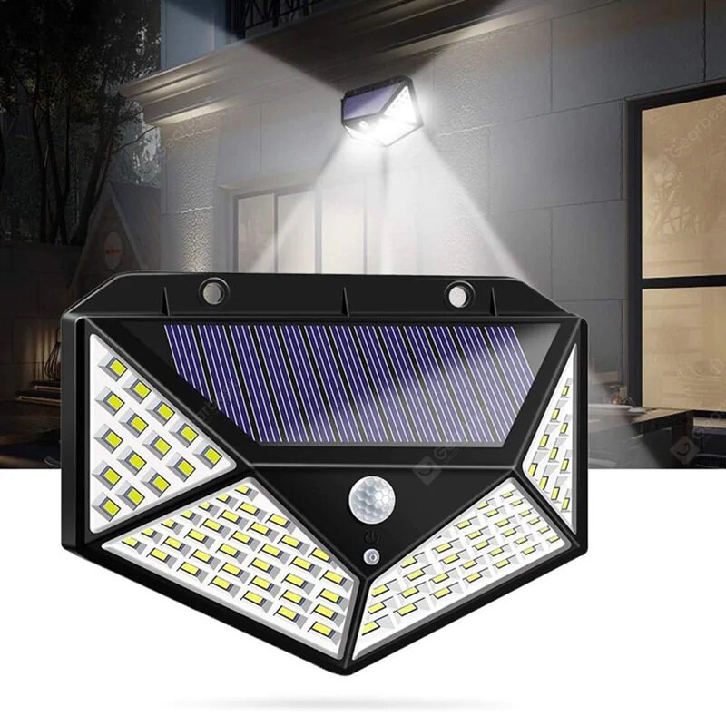 3 pcs. Solar LED lamp with motion sensor 100LED 7W