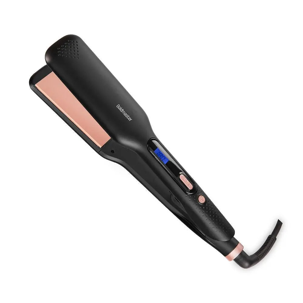 Hair Straightener Defne, GoldMaster, 60W, digital display, 100-230C, black Aventra Store
