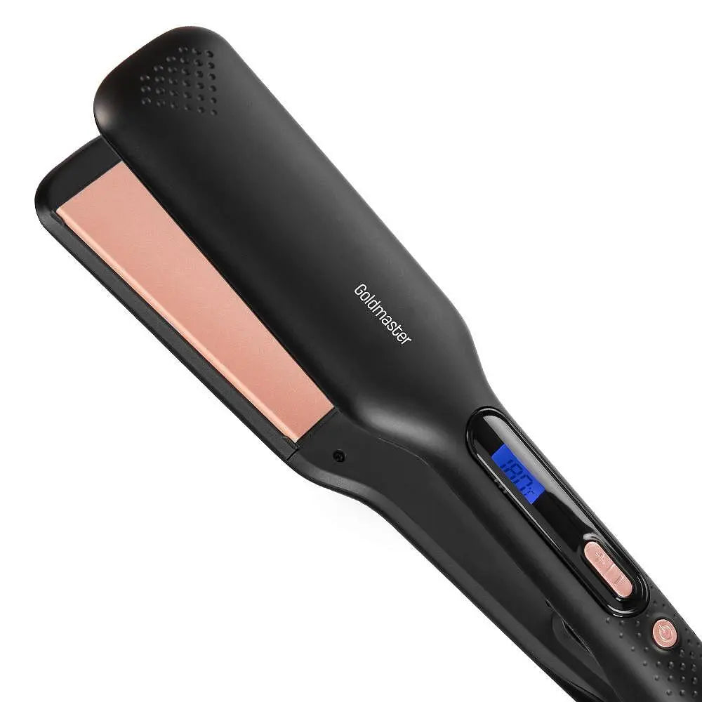 Hair Straightener Defne, GoldMaster, 60W, digital display, 100-230C, black Aventra Store