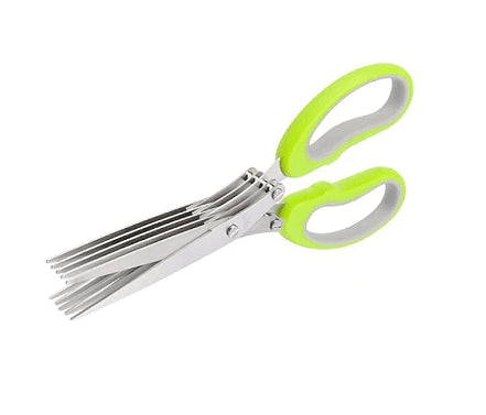 Универсална ножица за зелени подправки с 5 режещи повърхности