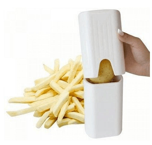 Перфектна резачка за картофи със стоманени остриета, Бяла