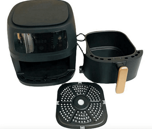 Уред за готвене с горещ въздух, Silver Crest, S-18, 8 литра, 2400 W, Черен