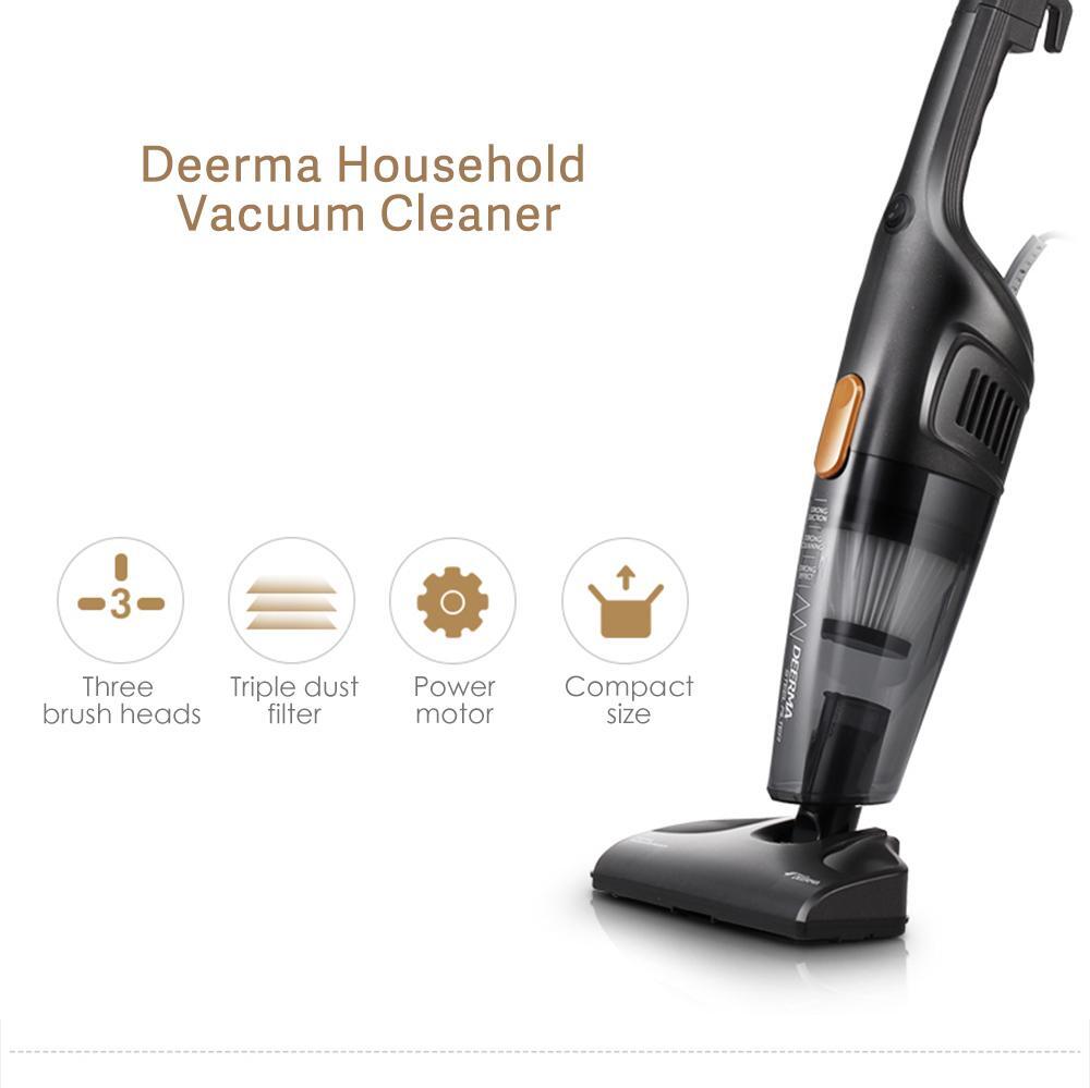 Вертикална прахосмукачка Xiaomi Deerma DX115C Vacuum cleaner, 600W, Черна