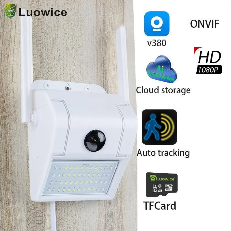 Wifi Camera with built-in LED lighting V380 FUll HD waterproof Aventra Store