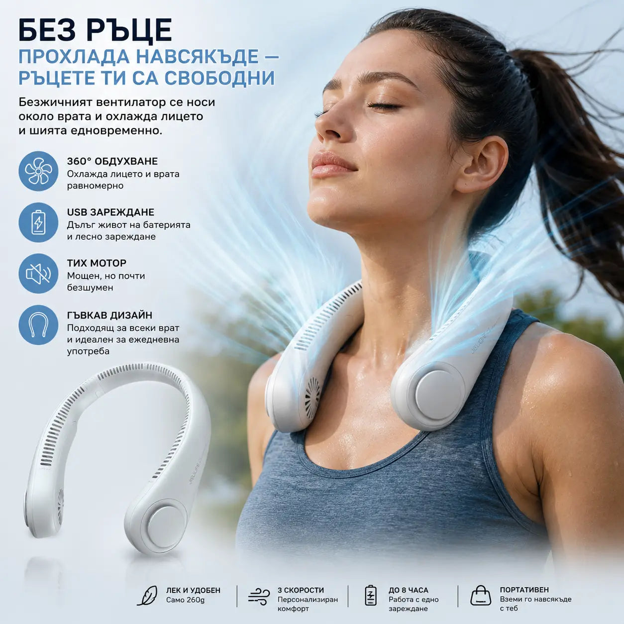 ЛЯТНО КОМБО — Arctic Air Ultra + Безжичен вентилатор за врата - Aventra Store