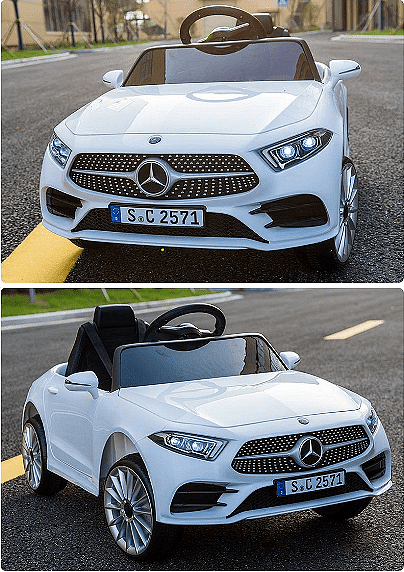 Акумулаторна кола Mercedes Benz CLS350, С кожена седалка, 12V, Черна Aventra Store