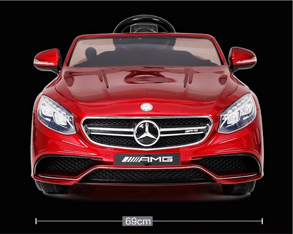 Акумулаторна кола Mercedes S63 AMG, WiFi, С кожени седалки и меки гуми, 12V