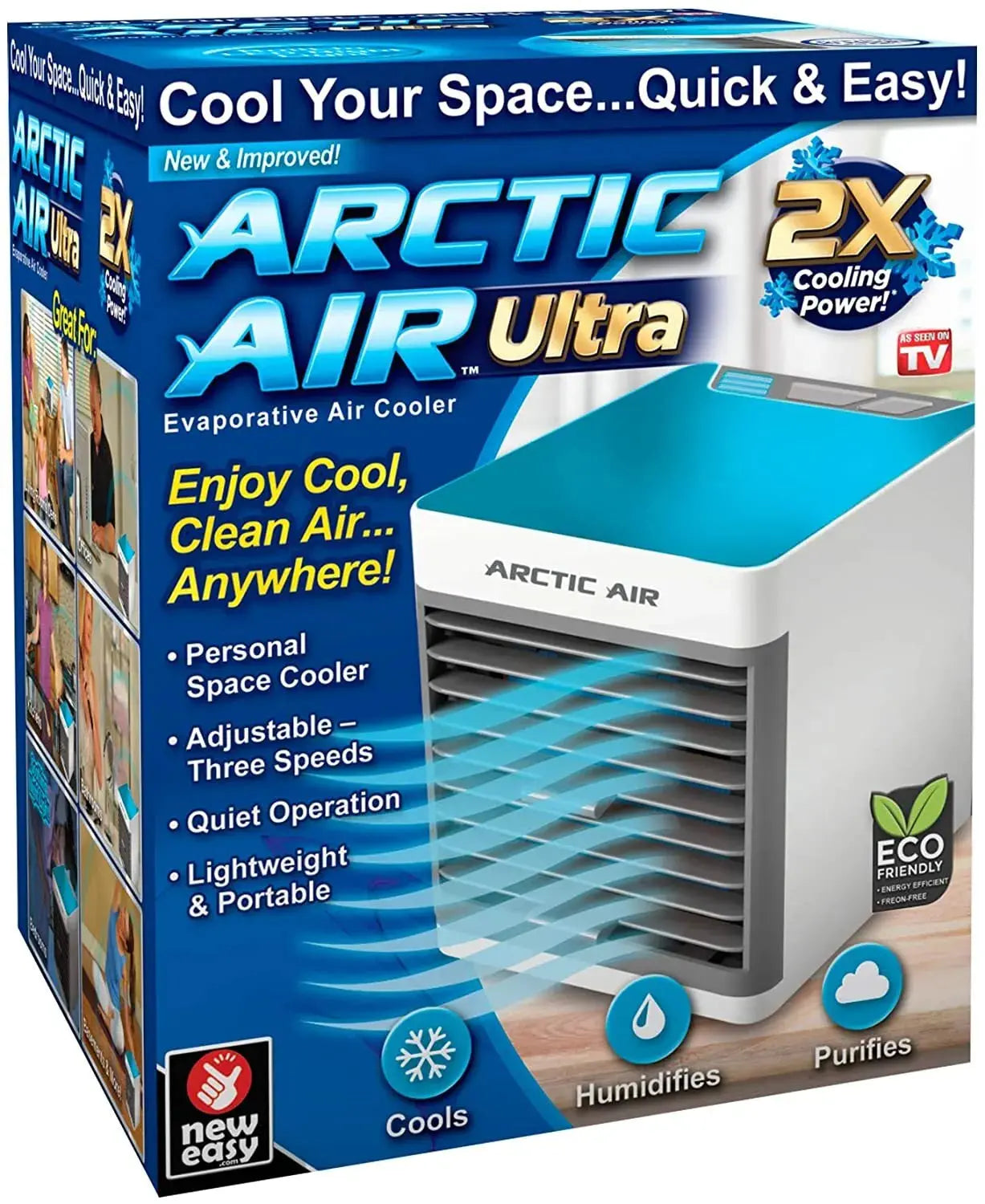 Arctic Air Ultra Охладител за стая 3в1 — Охлажда, Овлажнява, Пречиства Arctic Air