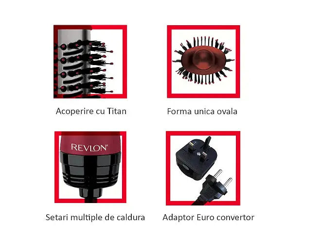 Revlon Special Edition One-Step Volumiser Titanium Electric Brush, RVDR5279UKE, 3 temperature settings, Ionization Technology, Travel Bag Aventra Store