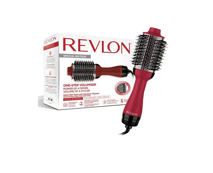 Revlon Special Edition One-Step Volumiser Titanium Electric Brush, RVDR5279UKE, 3 temperature settings, Ionization Technology, Travel Bag Aventra Store