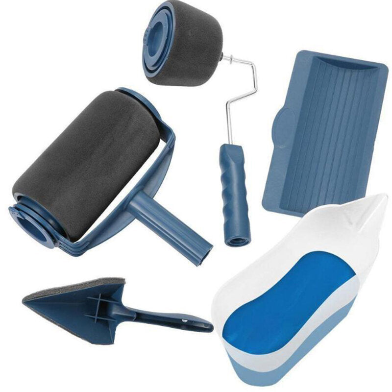 Paint roller set with tank