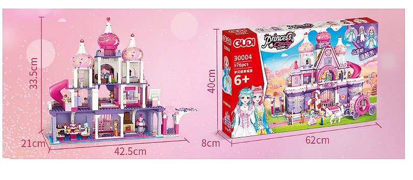 Конструктор Candy Castle, Gudi, Модел 30004, Сладък замък, 976 части Aventra Store