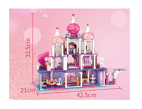 Конструктор Candy Castle, Gudi, Модел 30004, Сладък замък, 976 части