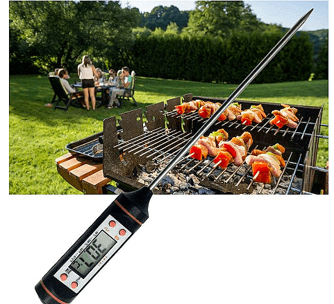 Кухненски термометър с цифров LCD дисплей, Индикатор за изтощена батерия