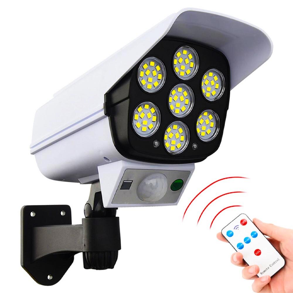Соларно захранван LED прожектор с дизайн на охранителна камера 180W Мощност 77LED3 бр.