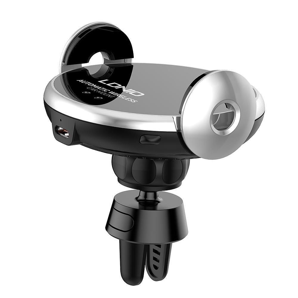 MA02 LDNIO стойка за телефон с автоматично захващане за автомобил и 15W безжично зареждане