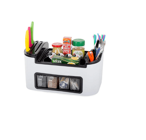 Многофункционална кутия органайзер за кухненски подправки и прибори, Универсална