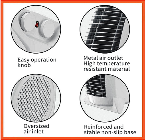 Вентилаторна печка, 2000W, Бяла